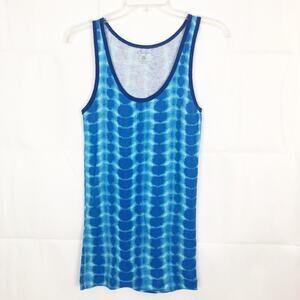 Curfew Scoop Neck Water Print Tank Top